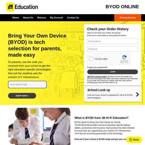 jb hi fi byod portal.